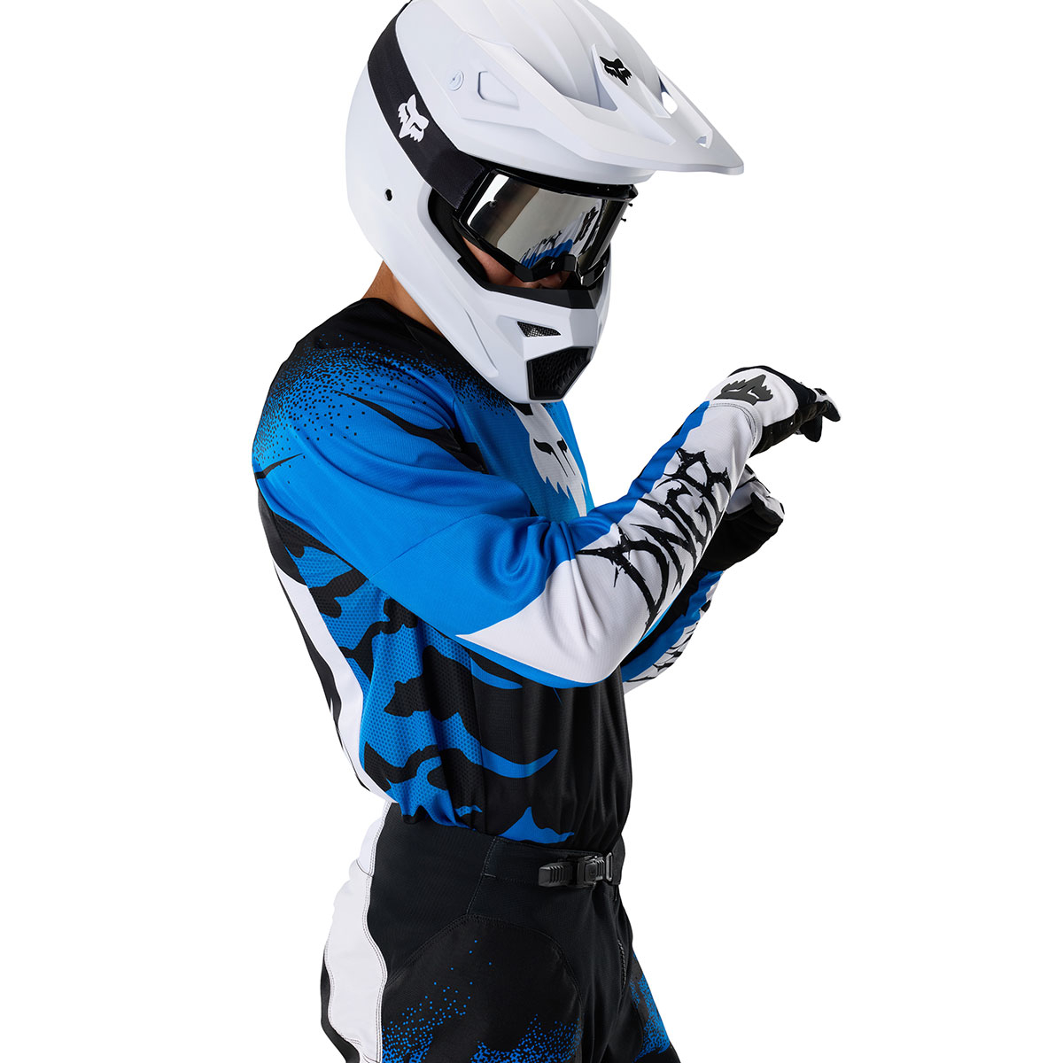 FOX Racing モトクロスジャージ 長袖 ブラック ブルー レア 希少 FOX 180 ジャージ HD38｜ダートフリーク / DIRTFREAK