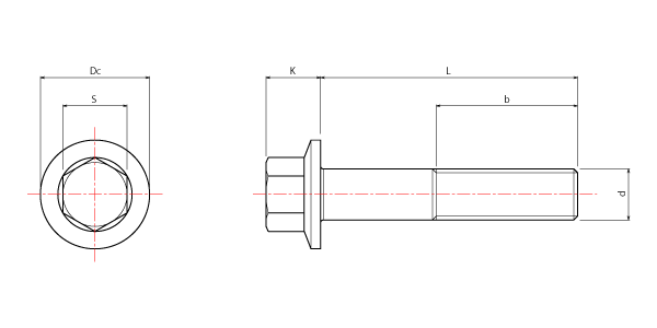 フランジボルト寸法図