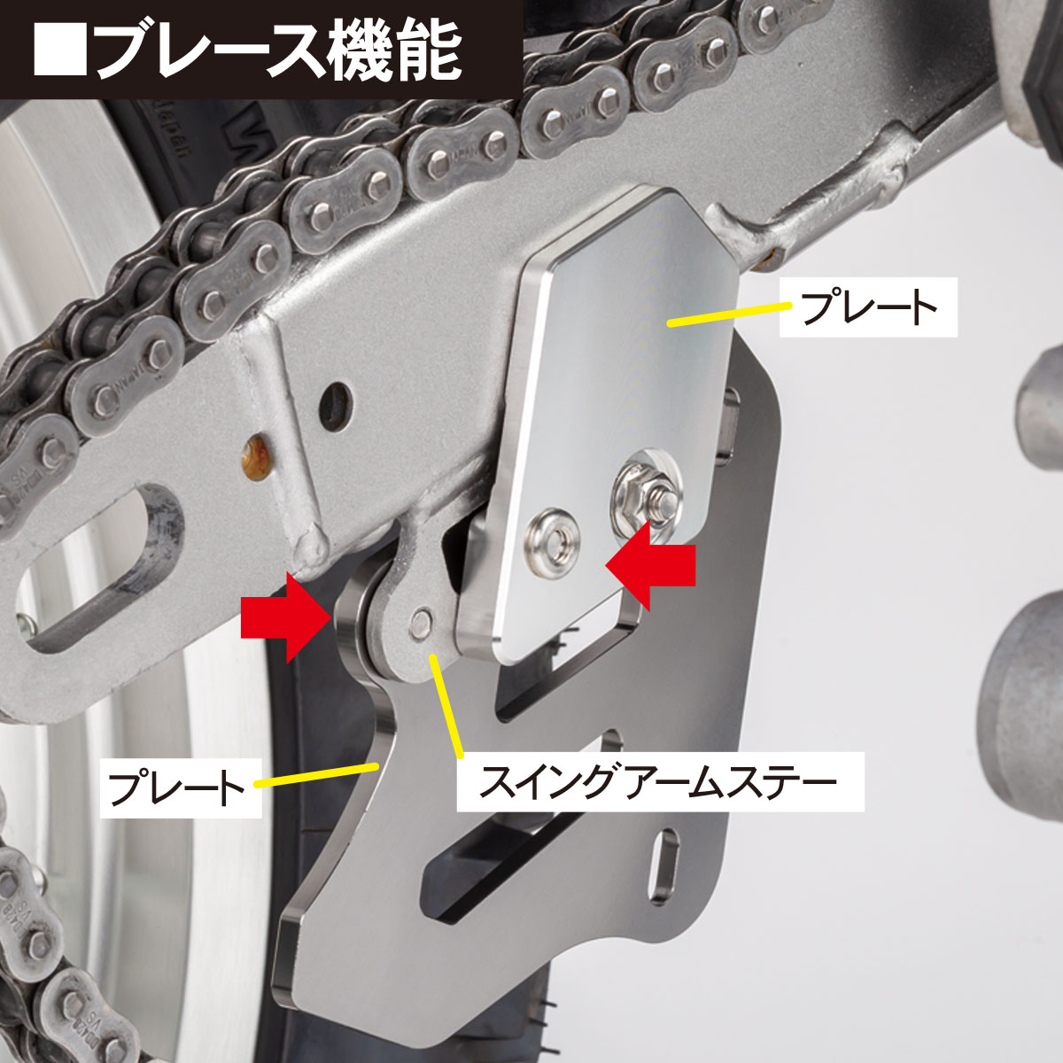 ZETA デュラブル チェーンガイド ZE82-2308　チタンカラー